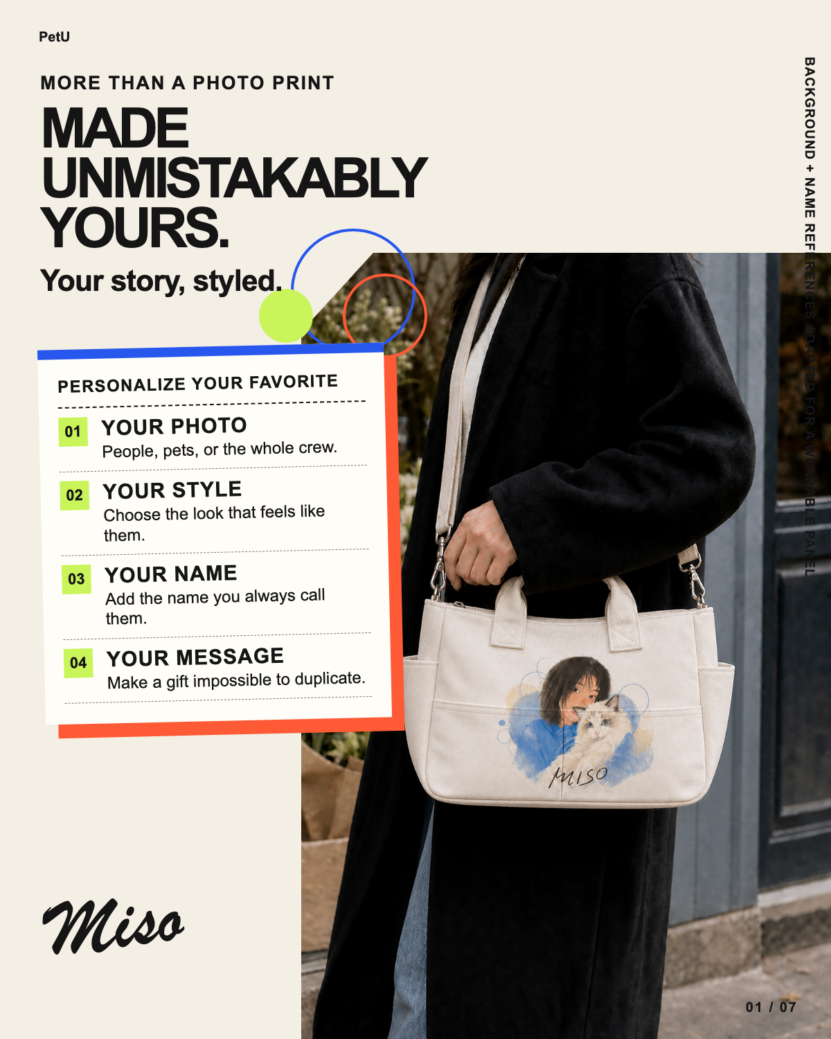 Custom Pet Portrait Tote Bag