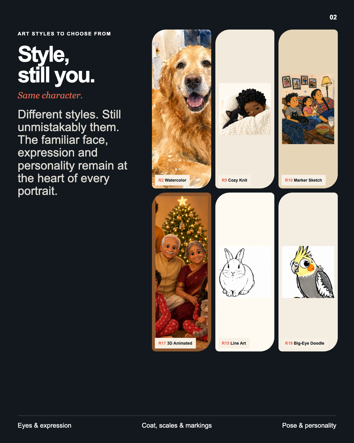 Custom Pet Portrait Coasters (Set of 2)