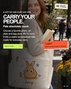 Custom Pet Portrait Tote Bag
